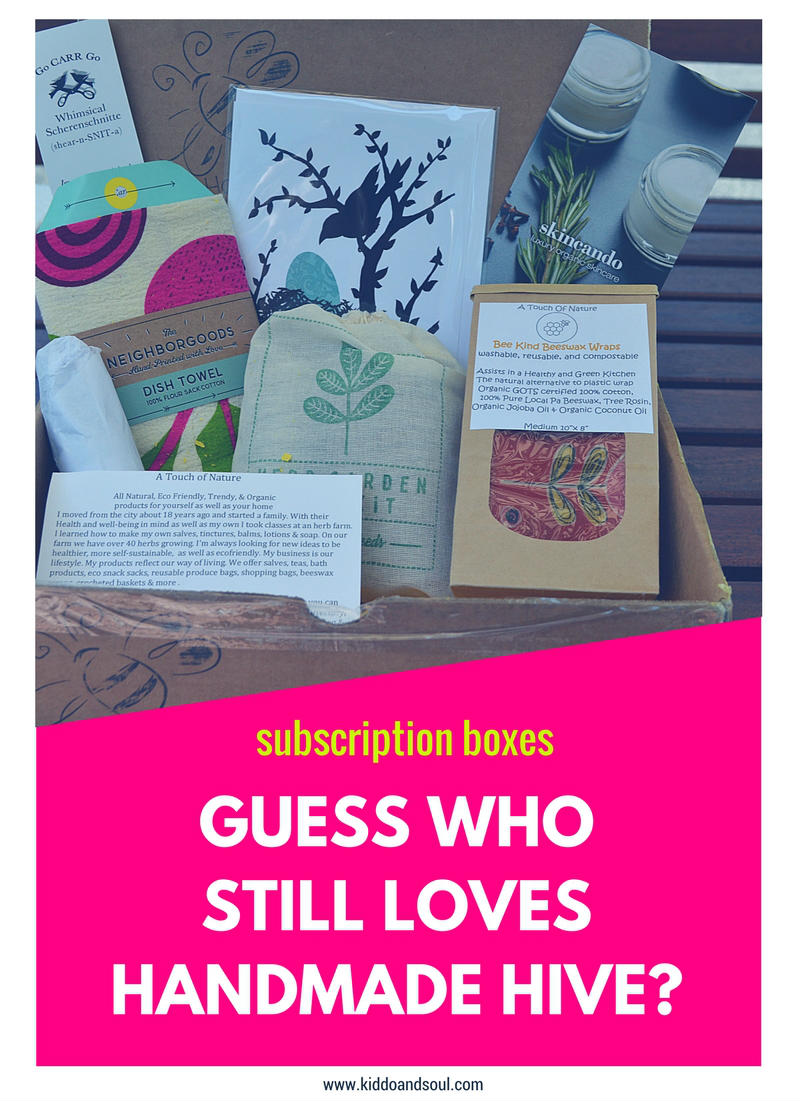 I'm sharing my second review of Handmade Hive and am still in sweet love with this handmade Subscription box. 