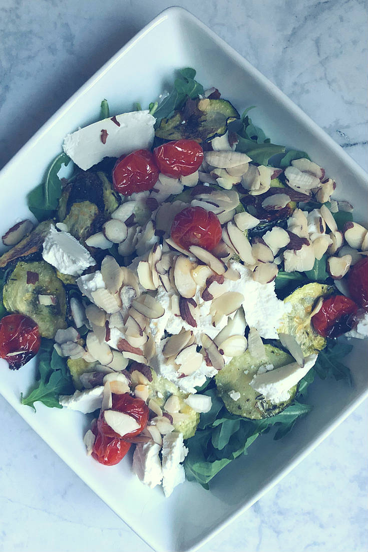 HEALTHY ROASTED VEGGIE GOAT CHEESE SALAD 1
