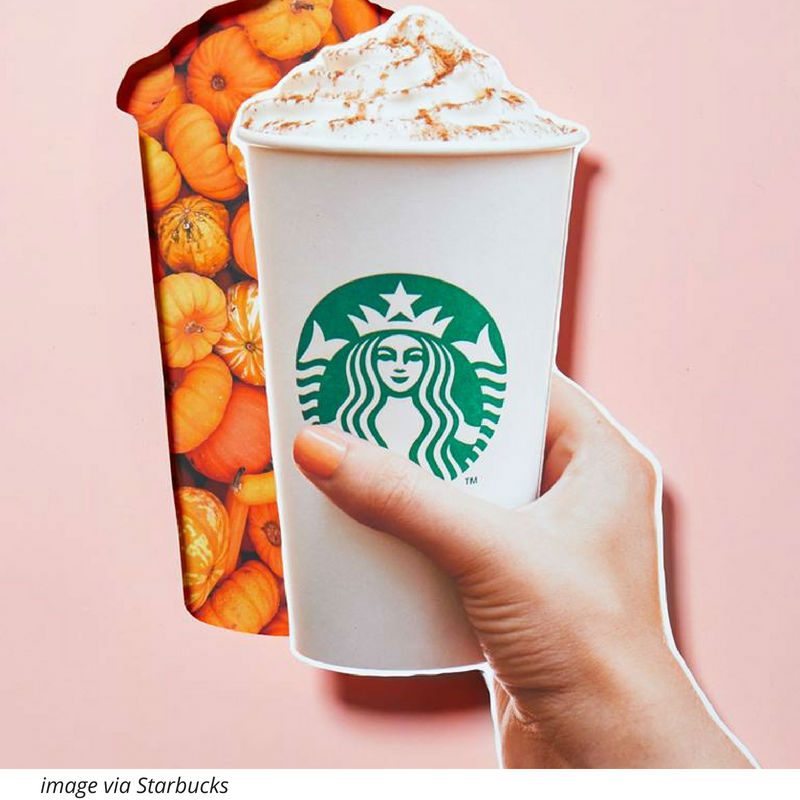 The Pumpkin Spice Latte (and other Fall faves) are back at Starbucks today!