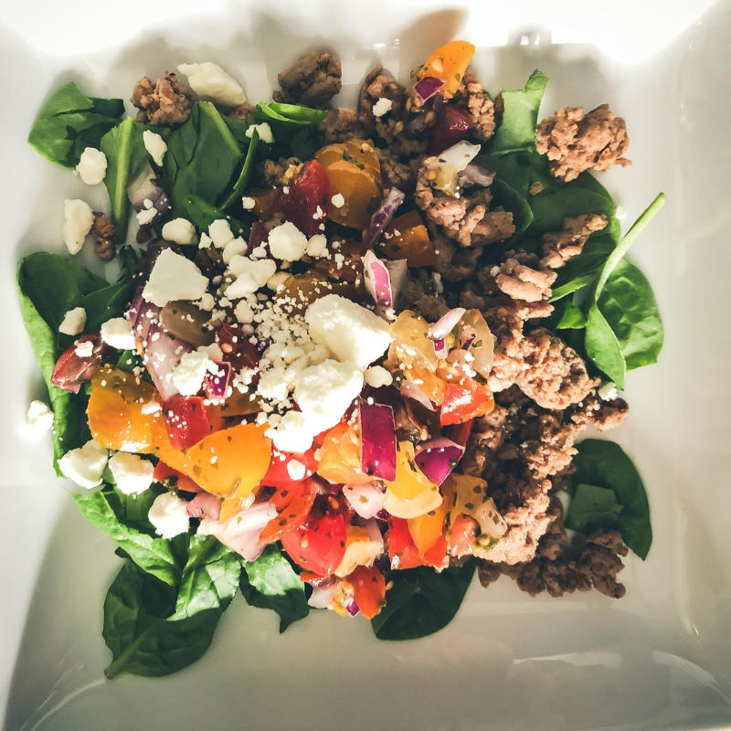Low carb Taco Salad perfect for meal prep