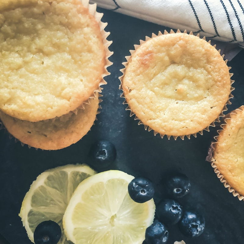 Sweet Sassy Lemon Ricotta Muffins low carb grain free sugar free