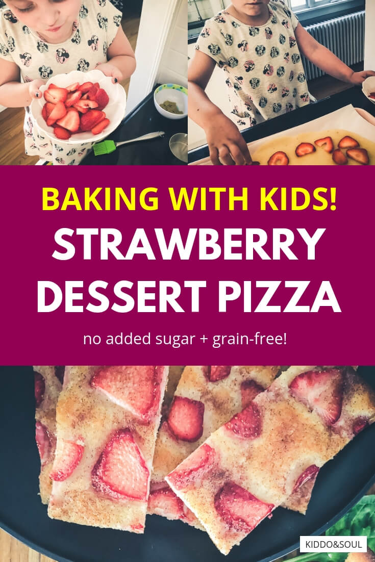 Baking with Kids Low Carb Strawberry Dessert Pizza