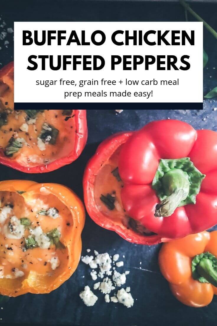 Add These Buffalo Chicken Stuffed Peppers to Your Favorite Meal Prep Meals list!