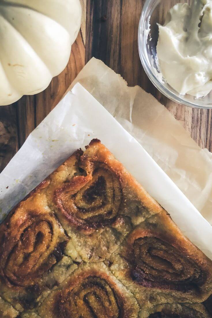 sweet pumpkin pastry with a cinnamon swirl
